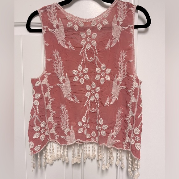 Wishlist Embroidered Cropped Tank - Size L - Picture 4 of 16